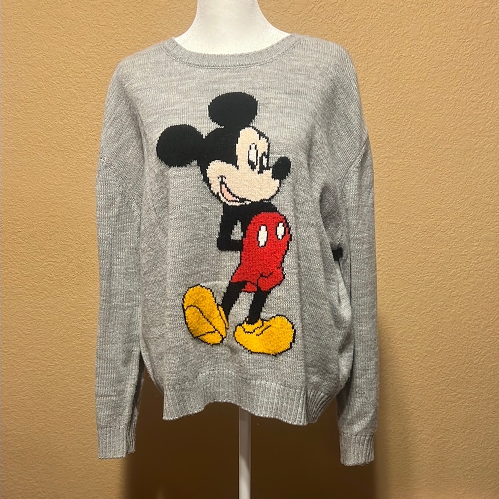 Disney Mickey Mouse Gray Sweater